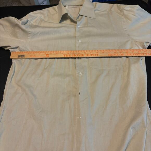 Ermenegildo Zegna Men’s Dress Shirt 41/16 Green 100% Cotton Made in Spain - Picture 4 of 6